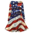 thumbnail image 5 of Retro American Pride Vintage USA Flag Long Sleeve Dresses For Women Vintage Elegant Party Dress Oversized V-neck Dress S-8XL, 5 of 7