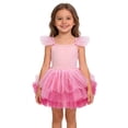 thumbnail image 2 of EnJoCho Girls Tutu Dress Ruffl𝖾 Sleeveless Gradient Tulle Toddler Elastic Smoc𝗄ed Wedding Puffy Dresses Summer Cute Princess Outfit Toddler Skater Dress Casual, 2 of 5