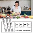 thumbnail image 4 of Kitchen Shred Silk The Knife, Stainless Steel Green Onion Cutter Chopper, Food Speedy Chopper Kitchen Cutter Shred Tool 3PCS, 4 of 9