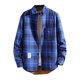 thumbnail image 1 of Camisas de franela a cuadros con forro polar Sherpa cálido para hombre, chaquetas informales térmicas con botones, abrigo de trabajo de invierno, prendas de vestir exteriores, 1 of 5