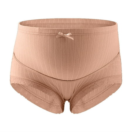 Bnwani Women s Underwear Seamless Underpant Flash Deals Cotton High Waist Maternity Panty Khaki M