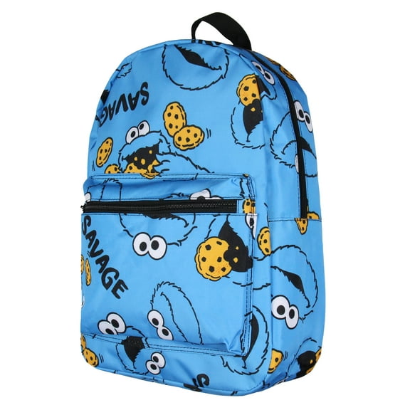 Sesame Street Cookie Monster Savage School Backpack, Blue