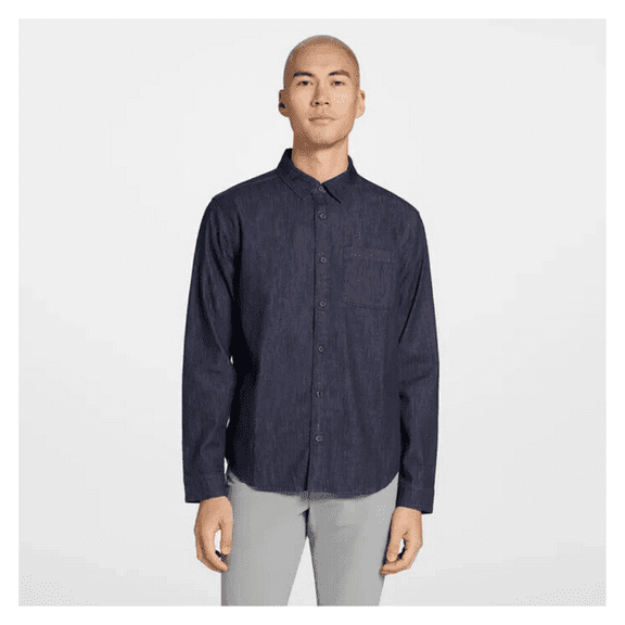 VRST Men's Denim Shirt, Rinse Wash, Small