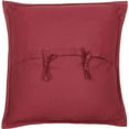 thumbnail image 5 of VHC Brands Ninepatch Star Primitive 16"x16" Pillow Red Patchwork Cotton Hand Quilted Square Bedroom Decor, 5 of 5