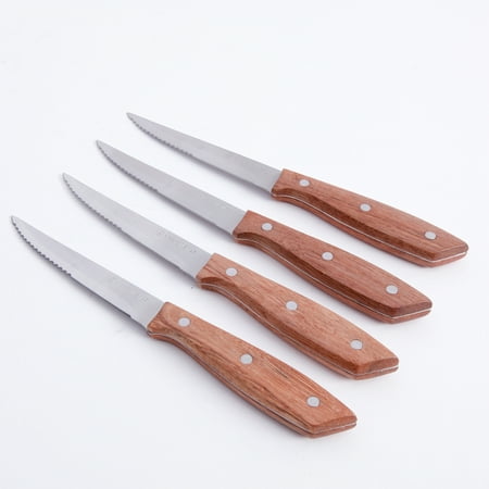 Gibson Home Seward 4 piece Steak Knives Set With Brown