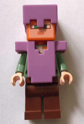 Lego Minecraft Alex Medium Lavender Helmet And Armor Minifigure Walmart Com