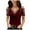 Red womens tops summer, variant on USSUMA T-Shirts for Women Trendy Rhinestones Sexy Cold Shoulder Net Yarn Womens Blouses and Tops Dressy Casual Summer V Neck Short Sleeve Tshirts Shirts Tunic for women
