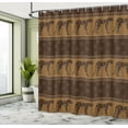 thumbnail image 5 of Ambesonne Safari Shower Curtain, Leopards Geometric Shapes, 69"Wx75"L, Dark Brown Caramel, 5 of 5