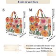 thumbnail image 2 of FORMRS Womens Corduroy Tote Bag Crossbody Shoulder Handbag with Pocket, Hand Drawn Floral, 2 of 7