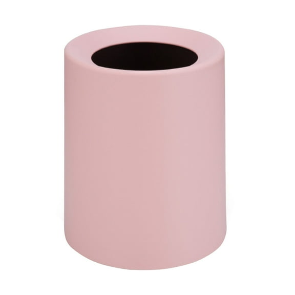 unbranded Household Trash Can Bin Waste Bin Frosted Open Trash Can Plain Colour for Bedroom Living Room (8L Pink)