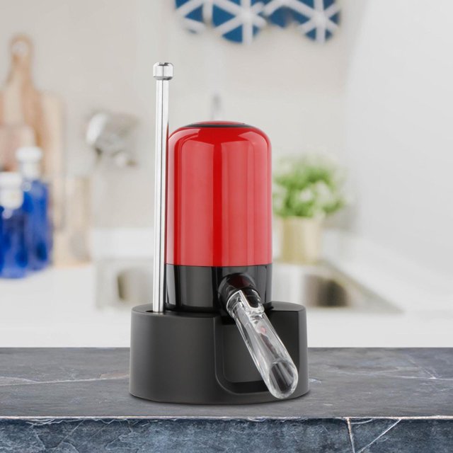 Aireador inteligente de extensión y Cable USB y dispensador de aireación de encendido/apagado decantador de para , ROJO Soledad Aireador de vino electrónico