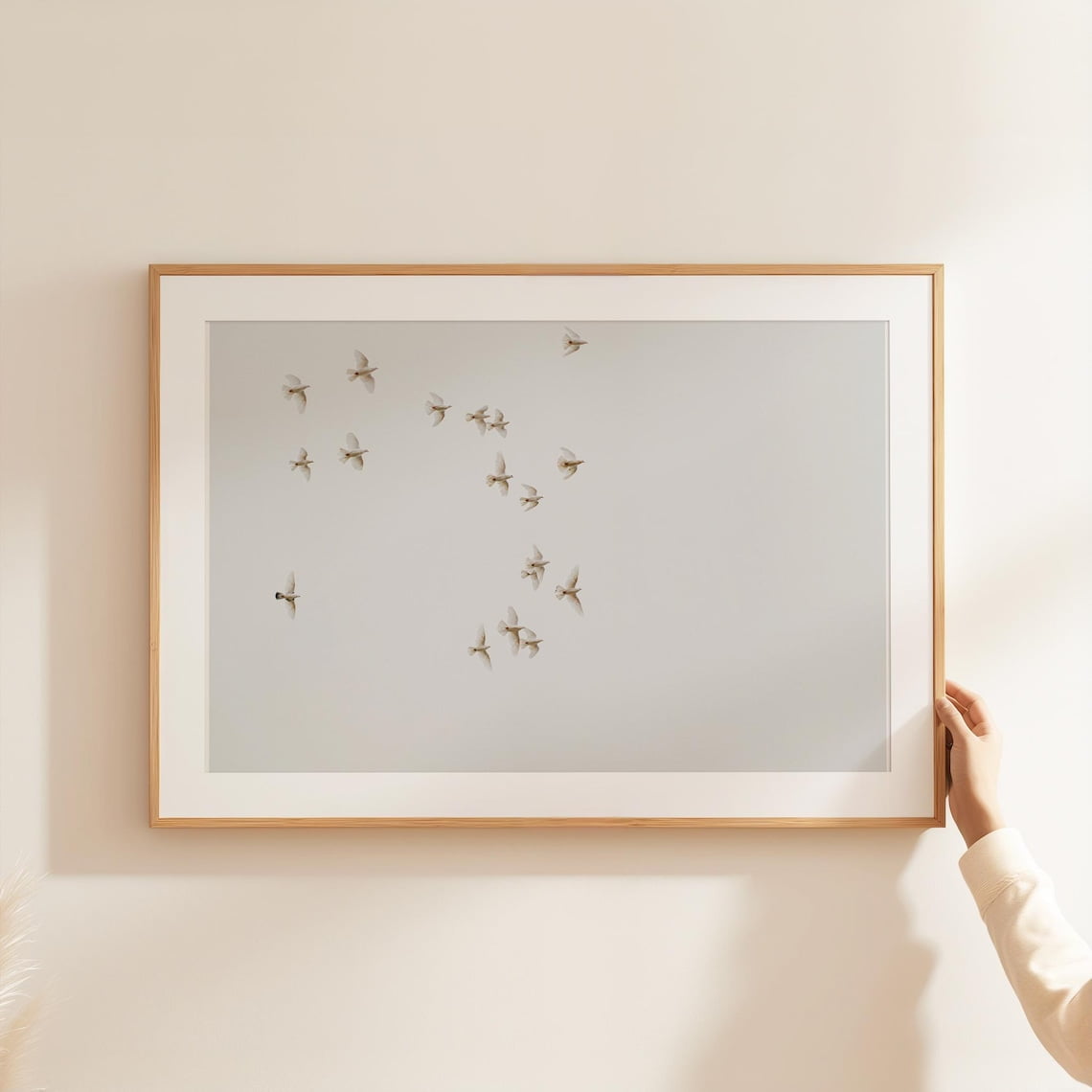 White Doves Elegant Nursery Decor Wall Art