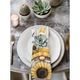 thumbnail image 2 of Spring Sunflowers Cloth Napkins Set of 8 Reusable Dinner Napkins, Yellow Dwarf Bee Wood Vintage Cocktail Napkin Washable Table Napkins for Wedding/Holiday Party/Baby Shower 20"x20", 2 of 7