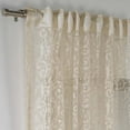 thumbnail image 4 of 3S Brother's Beige Lace Sheers Extra Long Floral Style Curtains Set of 2 Panels Rod Pocket & Back Tab Home Décor Window Custom Made Drapes 10-30 Ft. Long -Made in Turkey Each Panel (100"W x 264"L), 4 of 6