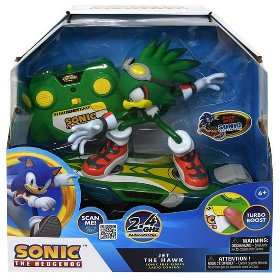 Sonic 30392545 NKOK Jet the Hawk Free Rider Radio Control Figure, Green