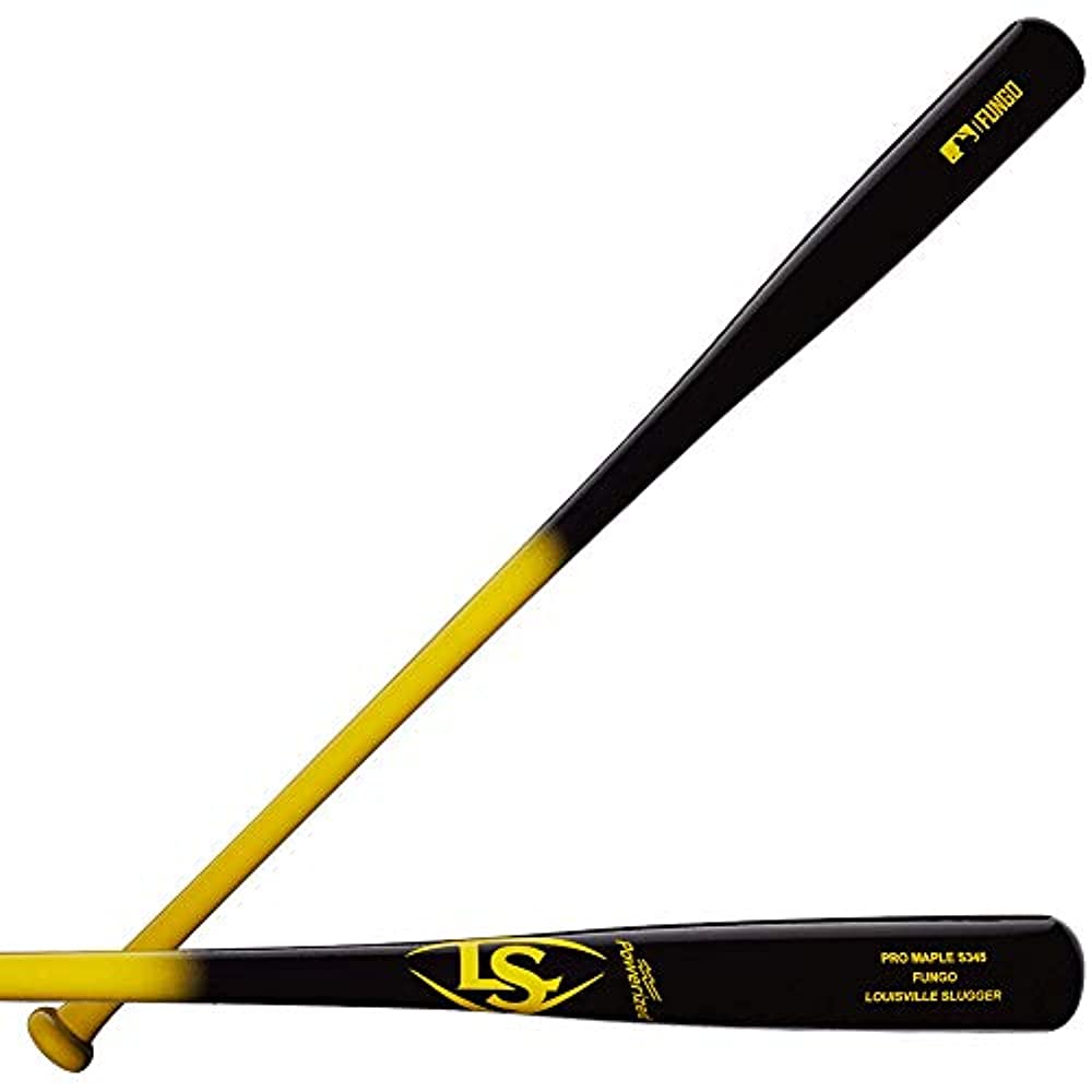 Louisville Slugger Fungo Wood Baseball Bat Yellow Black S345 35