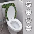 thumbnail image 3 of HELLHERO Polyester Toilet Lid Seat Cover Set for Bathroom Home Comfort Toilet Top Cover Set with Soft 2 Pieces, Halloween Witch Silhouette, 3 of 8