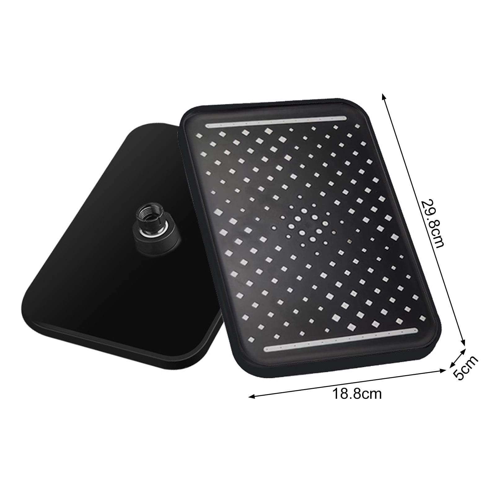 Pebbuoy Rain Shower Head High-Pressure Stainless Steel Rainfall Showerhead Large Waterfall Bathroom Square Showerhead for Shower Lovers