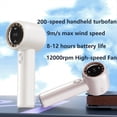 thumbnail image 4 of Ventilador Pequeño de Mano, 100 Velocidades de Viento, Turboventilador Portátil de Alta Velocidad Ajustable, Miniventilador Recargable por USB, Rosa, 4 of 5