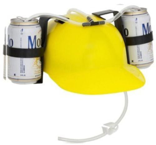 New Yellow Drinker Beer and Soda Guzzler Helmet for party club birthday wave fun
