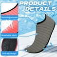 thumbnail image 2 of TELOLY Water Shoes for Women Men,Secure Slip Prevention Beach Water Shoes,Water Socks Men for Beach,Swimming and Outdoor Activities,Gray, 2 of 7