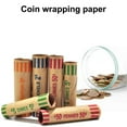 Farfi 10Pcs Preformed Coin Wrappers Assorted ColorCoded Rolls Quarters