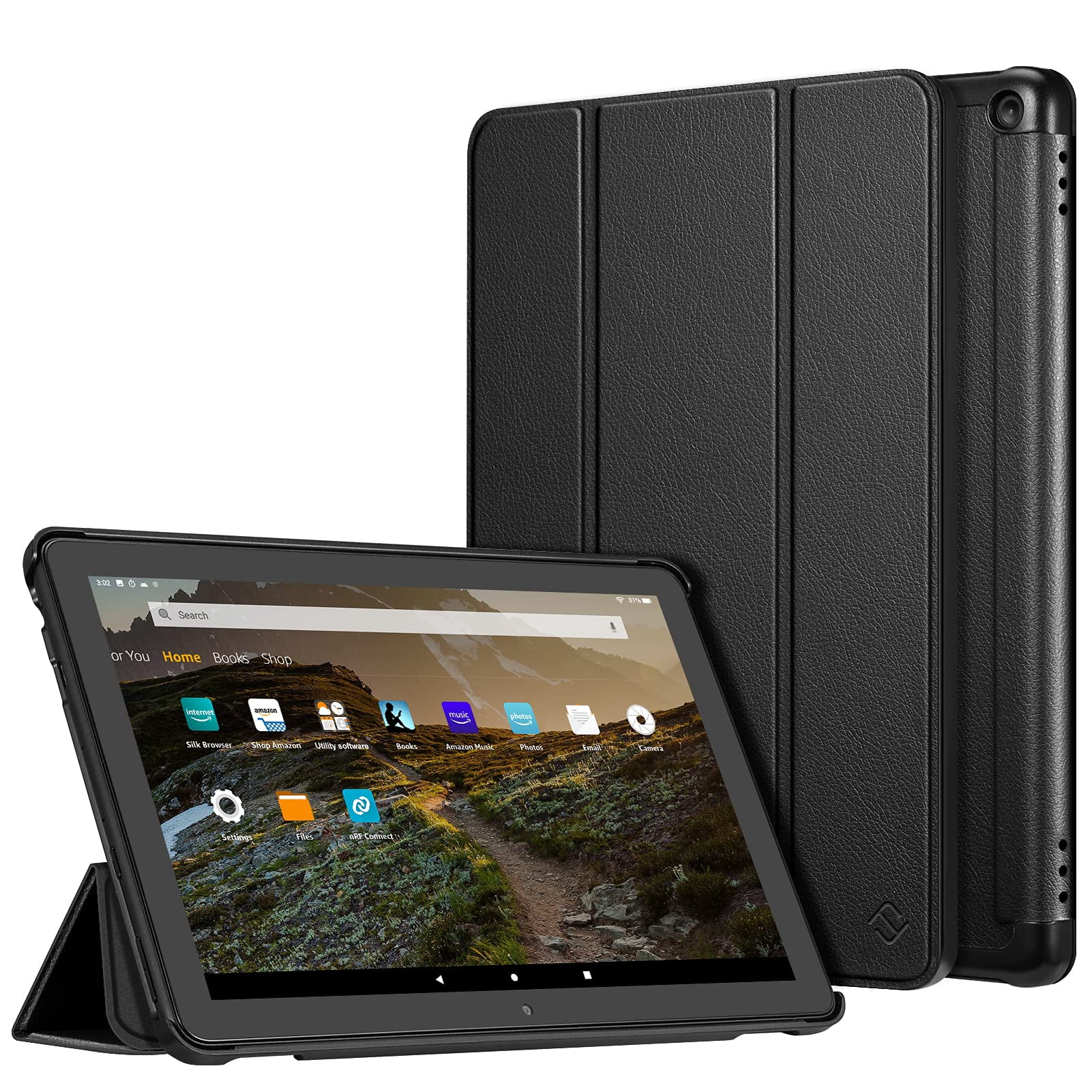 Nome Iniziali PU pelle Tablet Stand Cover Custodia per Amazon 7 HD 8 Fire HD 10 