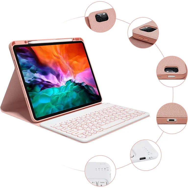 iPad Pro 12.9 inch Case with Keyboard Compatible for iPad