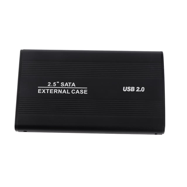 USB2.0 Portable Hard Disk Case 2.5 Inch External HDD Enclosure USB2.0 Aluminum Alloy Shell Black Not Include Hard Disk