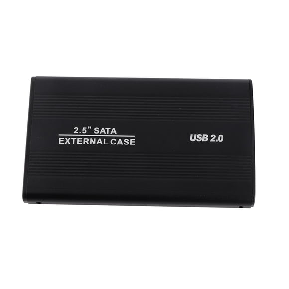 USB2.0 Portable Hard Disk Case 2.5 Inch External HDD Enclosure USB2.0 Aluminum Alloy Shell Black Not Include Hard Disk