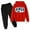 Red, variant on Two Piece Outfits,Boys Autumn Winter Casual Outfit Set Letter Print Pullover Hoodie and Pants Long Sleeve Playwear,Toddler Outfit,13-14 Years