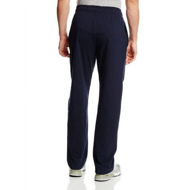 Champion Men s Open Bottom Jersey Sweatpants Athletic Fit with Adjustable Waistband Walmart