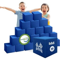 Isellfoam Foam Pit Cubes/Blocks 20 pcs. (BLUE) 5"x5"x5" Pit Foam Cubes For Skateboard Parks, Gymnastics Companies, and Trampoline Arenas, CertiPUR-US Certified Foam, Made in USA