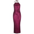 thumbnail image 3 of safuny Women's Maxi Bodycon Dress Party Solid Dress Retro Elegant Leisure Relaxed Holiday Sleeveless Fashion Spring Wine XXL, 3 of 5