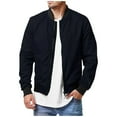 thumbnail image 2 of JGNGSHN Mens Lightweight Bomber Jacket Plus Size Windbreaker Zip Up Spring Fall Outerwear Big and Tall Jackets XXXL, 2 of 6