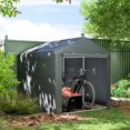 thumbnail image 2 of Outsunny Tente de Rangement, Remise Extérieure Portable avec Grande Porte, Gris Foncé, 2 of 10