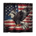 thumbnail image 2 of Fmbmuo Patriotic Shower Curtain 72x72 Inch Waterproof Heavy-Duty Polyester Bathroom Curtain with 12 Hooks Home Decor,Multicolor, 2 of 4