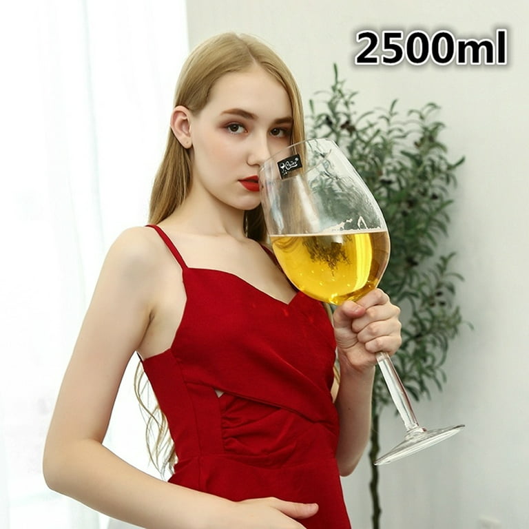 YUANXIN Giant Wine Glass Huge Stemware Creative Oversized Goblet Extra  Large Champagne Glasses Beer Mug Red Wine Glasses (3000ml)