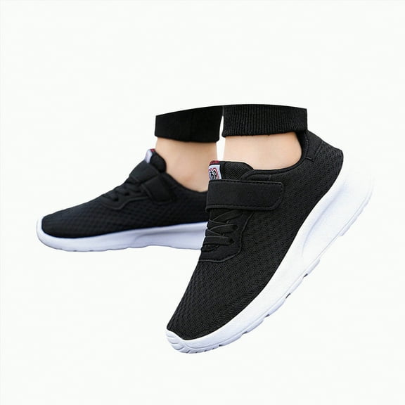 Ccpelsie Kids Fashion Sneaker Athletic Running Shoe with One Strap |Boys - Girls|(Toddler/Little Kid)(Black,13.5)