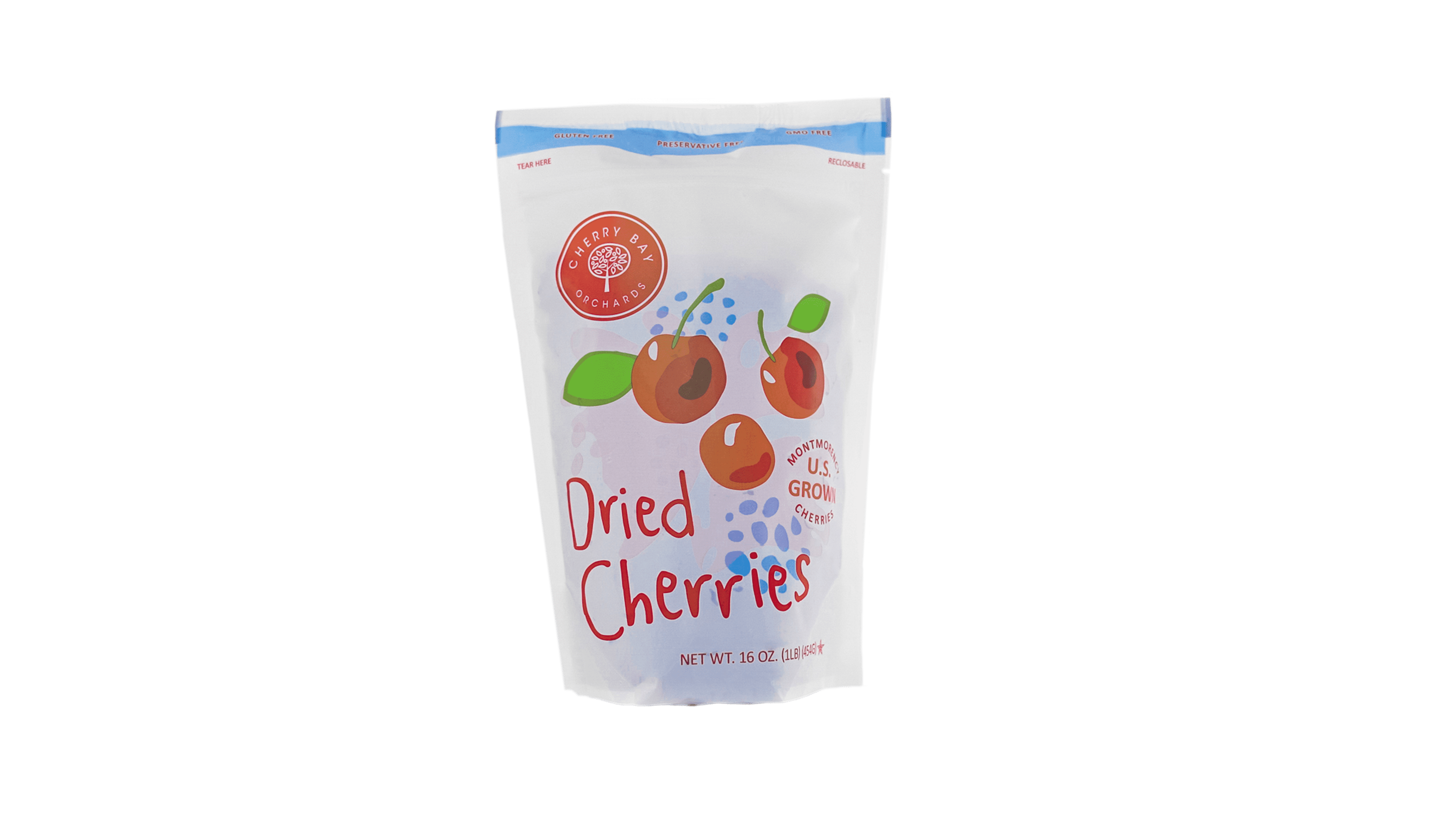 Cherry Bay Orchards Dried Montmorency Cherries 2 pack 16 oz pouches