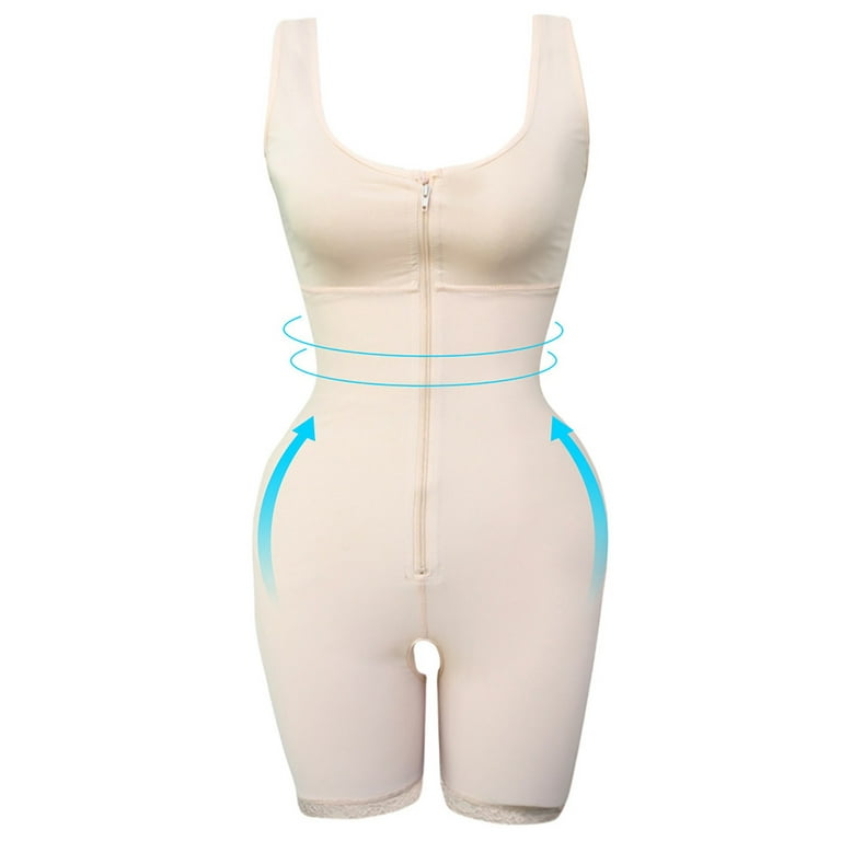 Manxivoo Shapewear for Women Tummy Control Full Body Shapewear for Women  Faja Colombianas Waist Trainer Compression Garments Shapewear Beige 