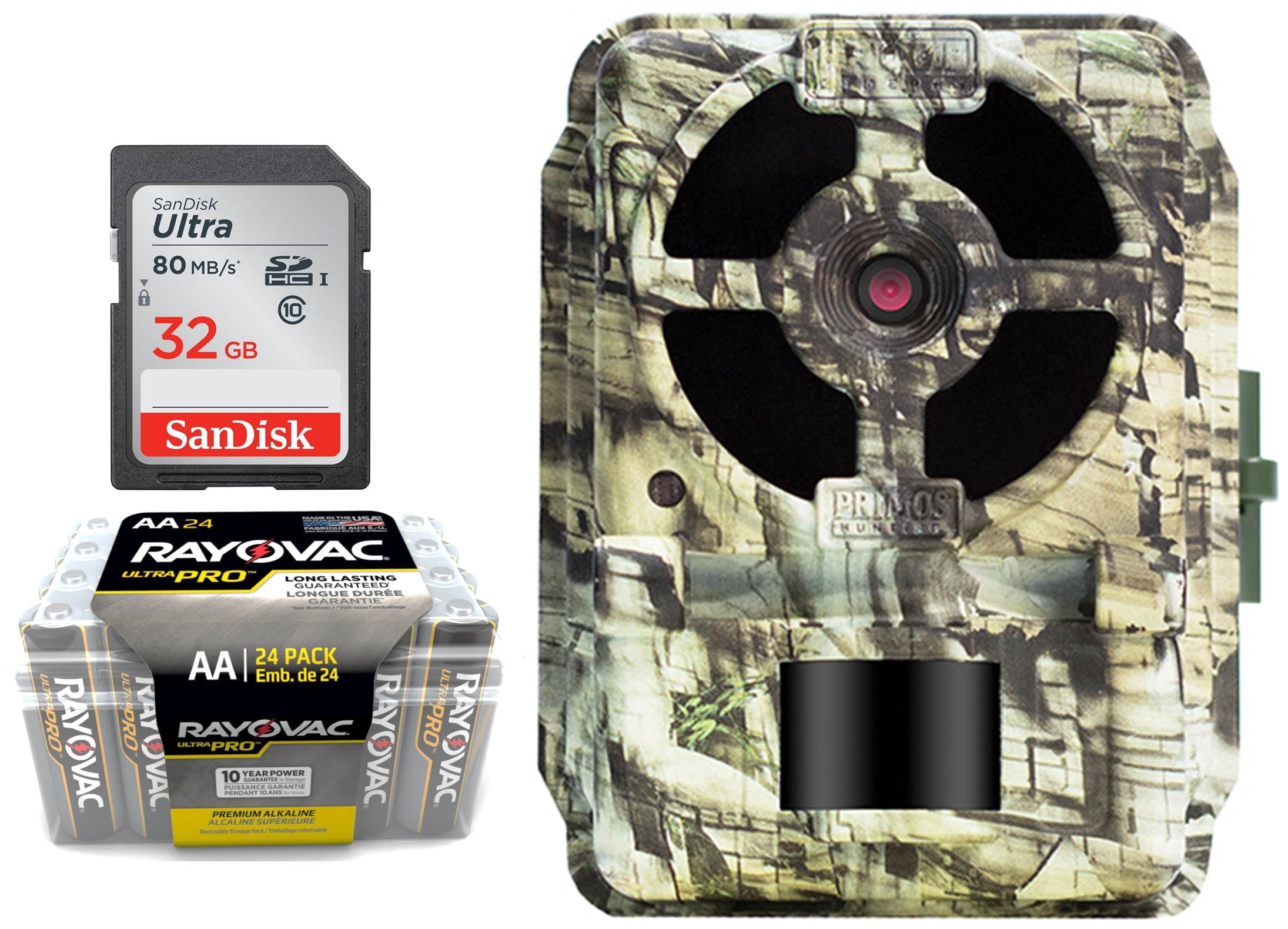 Primos Proof 03 Trail Camera Kit 16MP No Glow Black Out Game Cam + 32GB