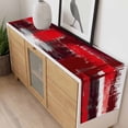 thumbnail image 4 of Red Abstract Table Runner - 90 Inch Long, Kitchen Dining Table Runner Dresser Scarves, Modern Mottled Art Oil Painting Farmhouse Decor for Coffee Tables Wedding Party Banquet, 4 of 8