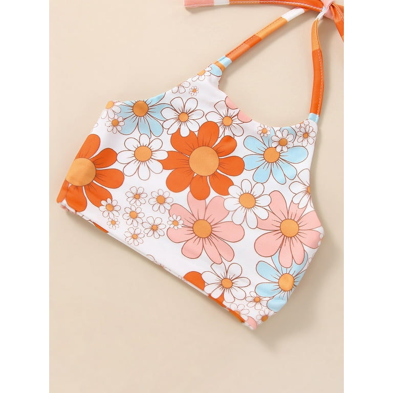 Toddler Baby Girl Summer Sleeveless Halter Neck Crop Tops