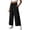 Black, variant on Linen Pants Women Wide Leg Pants for Women Linen Blend High Waisted Elastic Waist with Bow Decor Casual Loose with Pockets Summer Lightweight Breathable