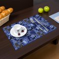 thumbnail image 2 of Placemat, Pioneer Flower Floral Print Pattern Place Mats Table Mat Set Of 2, PVC Washable Placemats for Party Kitchen Dining Decoration, 18x12 Inch, Fade Resistant, 2 of 6