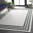 thumbnail image 3 of SAFAVIEH Cabana Rado Bordered Indoor/Outdoor Area Rug, Ivory/Green, 6'7" x 6'7" Square, 3 of 16