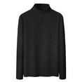 thumbnail image 4 of Comdrip Hauts pour Femmes Manches Longues Chemises pour Femmes Coupe Ample Col Roulé Haut Décontracté Automne Hauts Légers Chauds Chandails Hauts Col Roulé pour Femmes Noir 2TG, 4 of 5