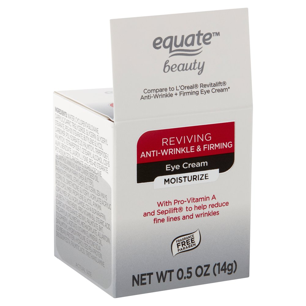 Equate Beauty Reviving AntiWrinkle & Firming Eye Cream, 0.5 oz