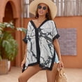 thumbnail image 3 of Marble Texture Women's Swimsuit Coverup Summer Beach Cover Up Bathing Suit Dress, 3 of 6